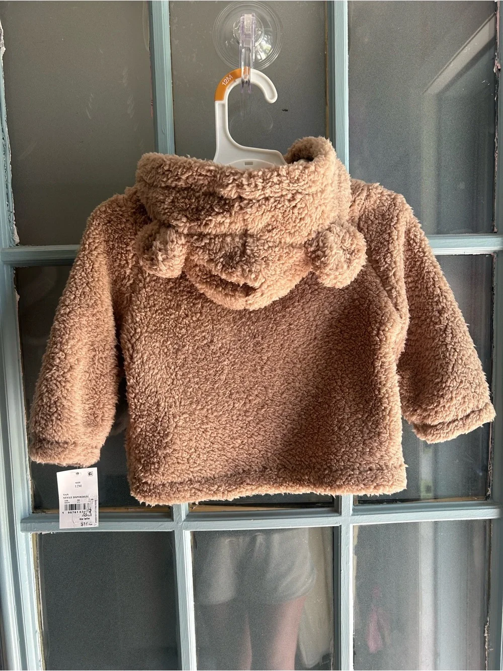 Disney Baby Winnie the Pooh Hooded Jacket Sherpa Zip Up Sweatshirt Teddy Tan 12M